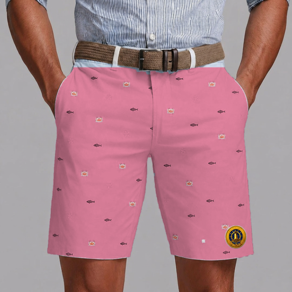 Yacht Club Men's Printed Club Shorts – Pink
