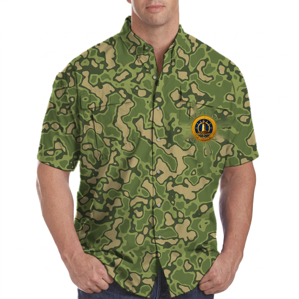 Yacht Club Men's Short Sleeve Fishing Shirt – Camouflage