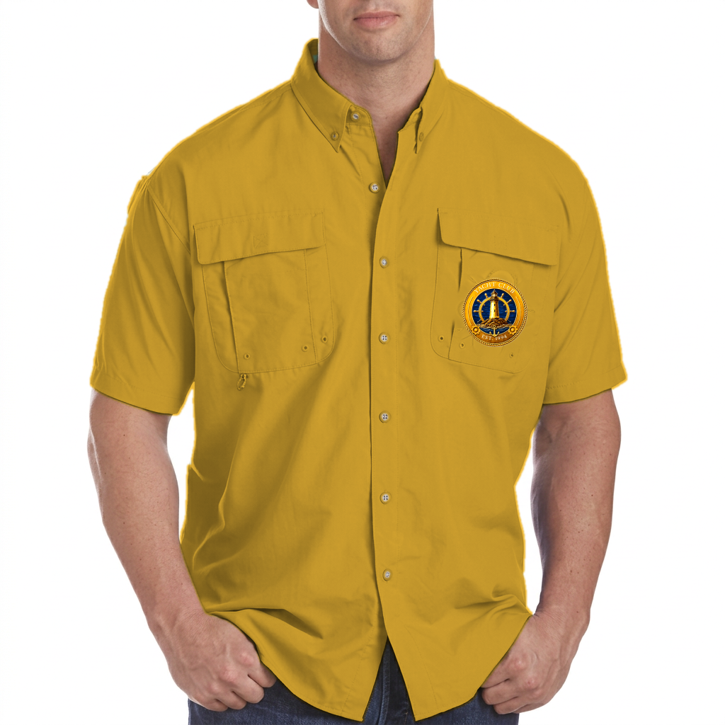 Yacht Club Men's Short Sleeve Fishing Shirt – Gold
