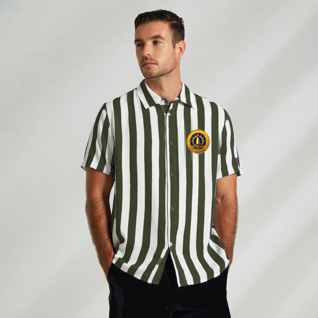 Yacht Club Men's Striped Short Sleeve Shirt – Camouflage