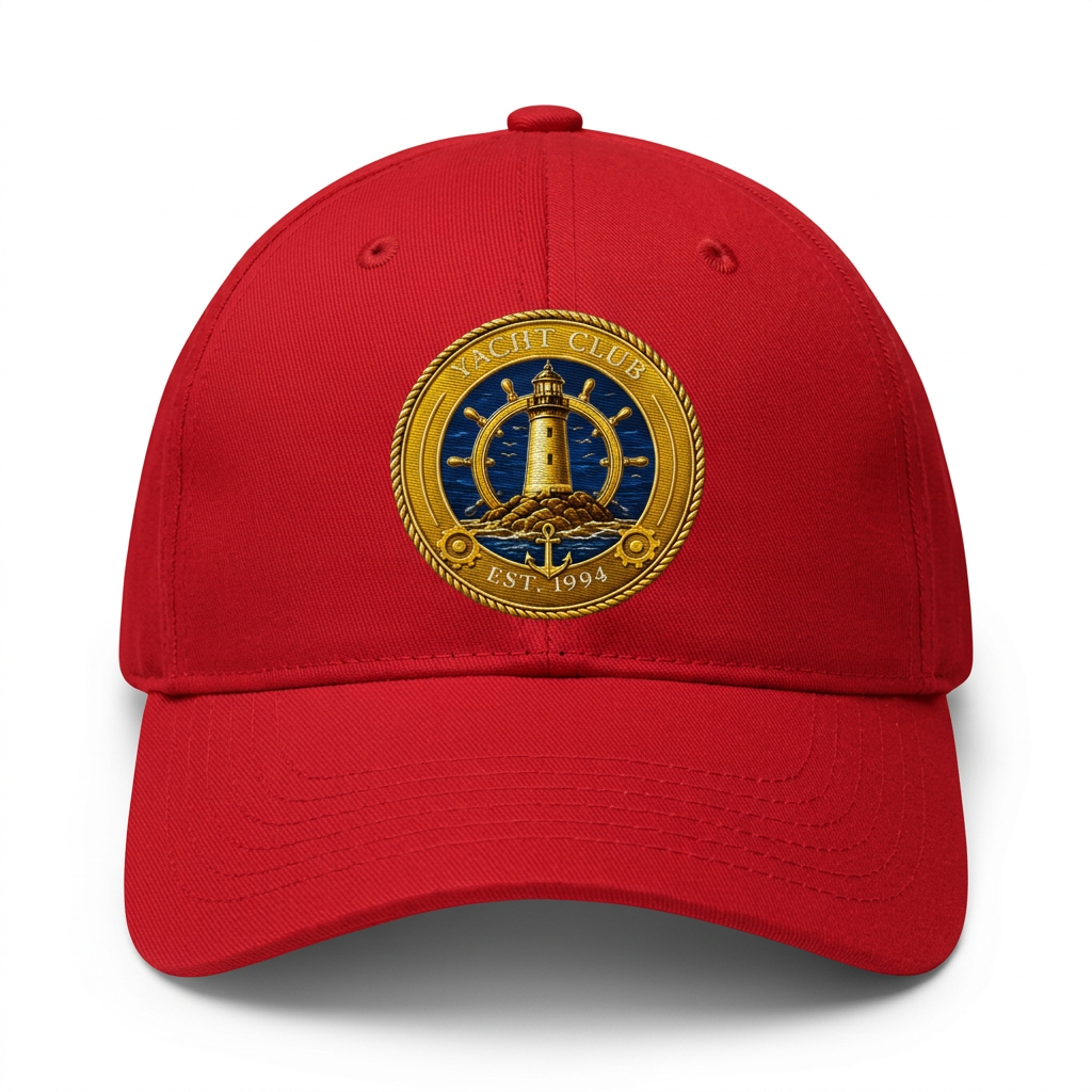 Yacht Club Baseball Hat - Red