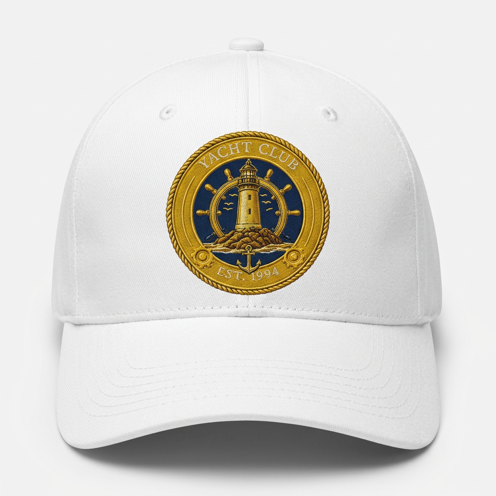 Yacht Club Baseball Hat - White